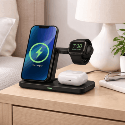 Foldable 3-in-1 Wireless Charging Station