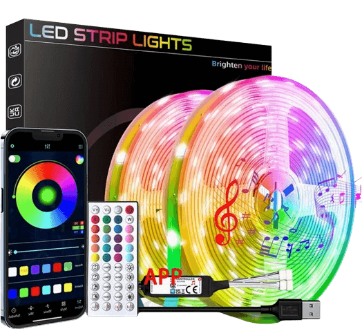 Smart LED Strip Lights – App & Music Sync Color-Changing - Image 3